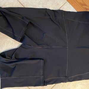 Black Athletic Maternity 3/4 Length Leggings